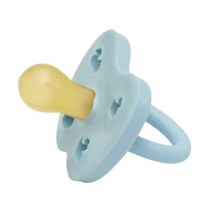 Hevea-fopspeen-baby-blauw-rond-zijkant