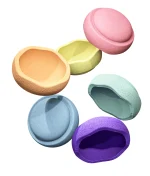 Stapelstein pastel set 6 stuks vliegend