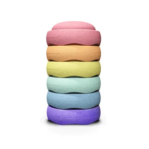 Stapelstein pastel set 6 stuks gestapeld