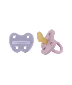 Hevea speen set 2 stuks roze en lila