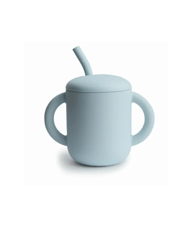 Traningcup mushie lichtblauw productafbeelding