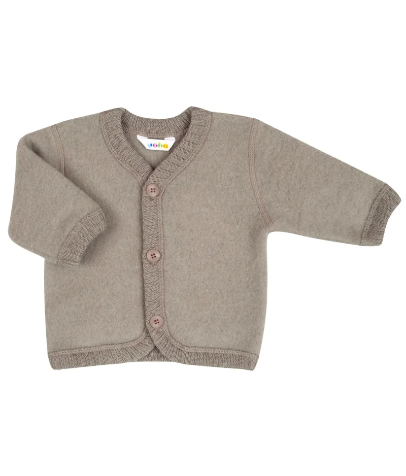 Wollen vestje baby en kind merino wol joha sesame Wollen vest sesam Joha