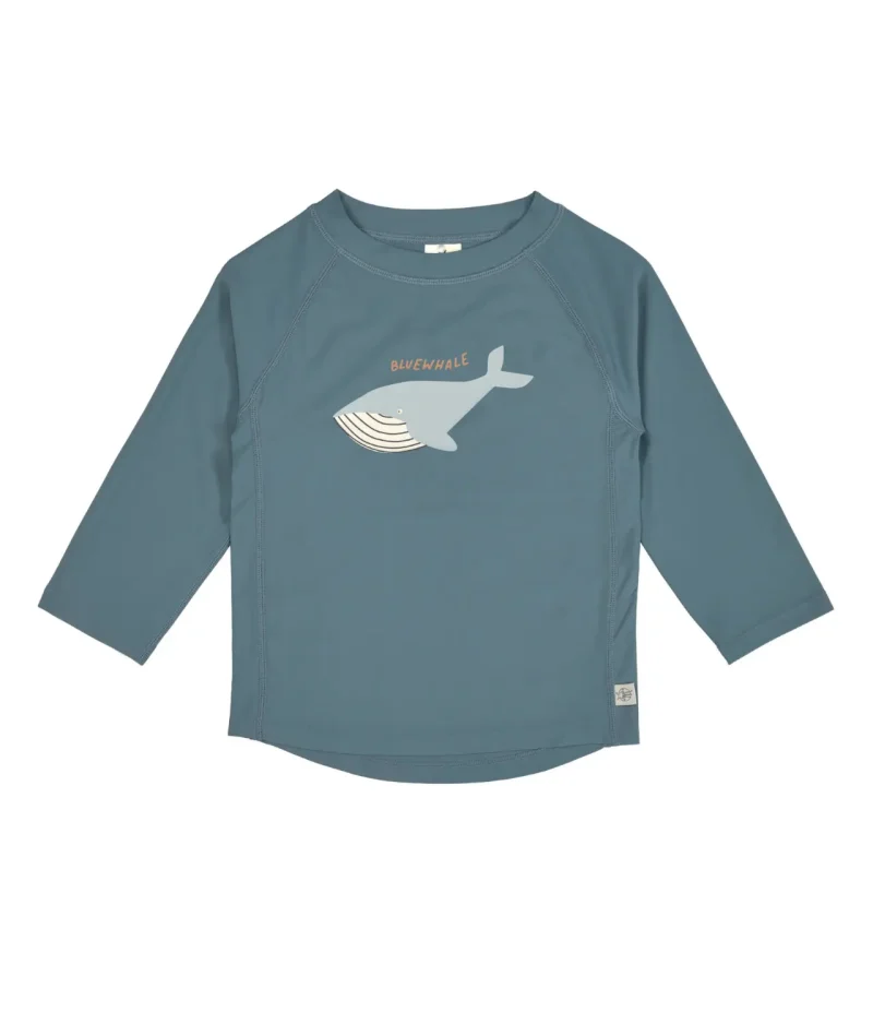 Lässig - UV zwemshirt met lange mouwen - Whale blue - voorkant
