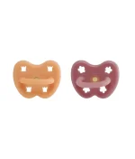 Hevea fopspenen - Apricot Crush & Berry Blush - 2 pack