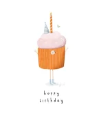 Alijt - Kaartje Cupcake Happy Birthday