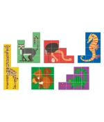 Bajo - Houten Dierentuin blokken puzzel