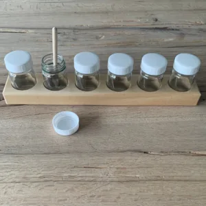 Stockmar - Glazen verfpotjes - voor in houten verfpotblokhouder