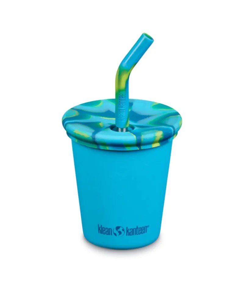 Klean Kanteen RVS drinkbeker met rietje