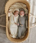 Mushie - Newborn Slaapzak - Grey Melange Mushie Newborn Slaapzak