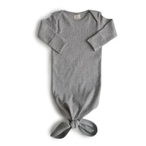 Mushie Slaapzak - Grey Melange - RIBBED KNOTTED