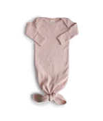 Mushie - Slaapzak Blush - newborn - ribbed knotted baby gown Mushie - Slaapzak/body Blush - newborn - 0 t/m 3 maanden
