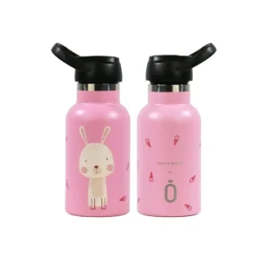 Runbott Drinkfles - Thermosfles - Roestvrij staal - Sport Marta Konijn - 350 ml (voorkant en achterkant)