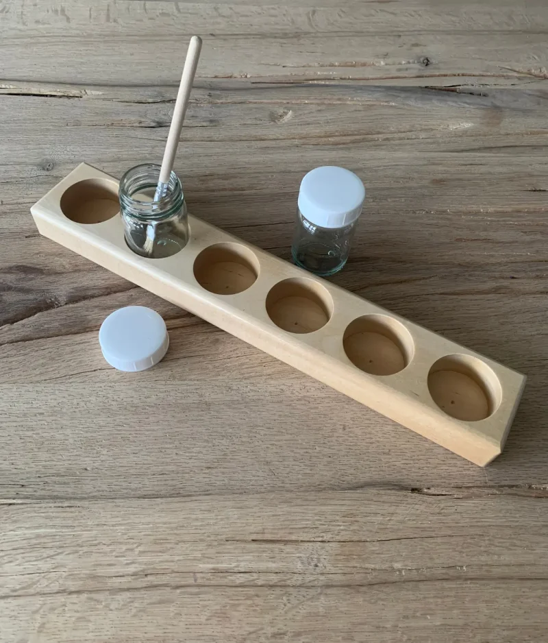 Stockmar - Verfpotblokhouder voor 6 glazen potjes